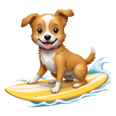 Dog surf sticker