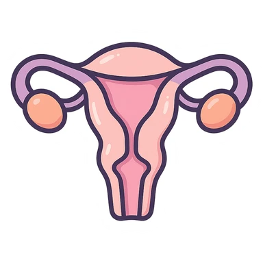 female uterus, anatomically accurate and detailed, detailed shadows and highlights, thin clean contours, soft rounded shapes, pastel palette #98B5BC, #B5B3C1, #C9A3C9, #E4C0CA, #F7DCD1, #F7C0AA, modern Japanese pop art and sticker aesthetic, soft lighting, transparent background sticker
