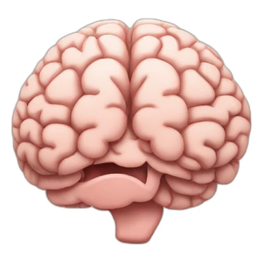 brain emoji with face sticker