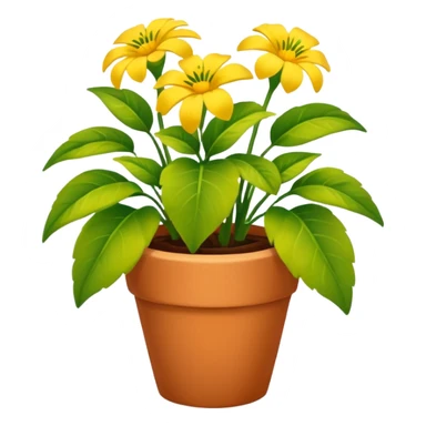 Potted Sidewalk plant yellow  sticker