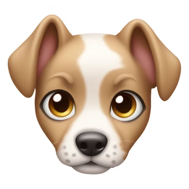 Puppy with hearts on his eyes sticker