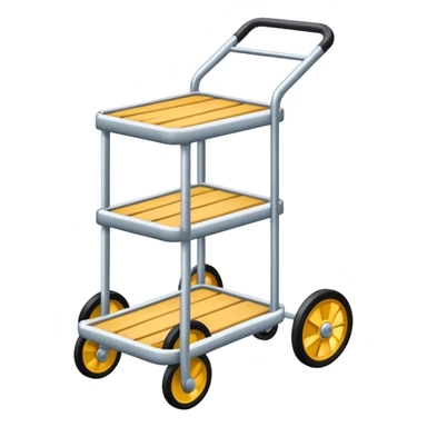 tall single level luggage cart sticker