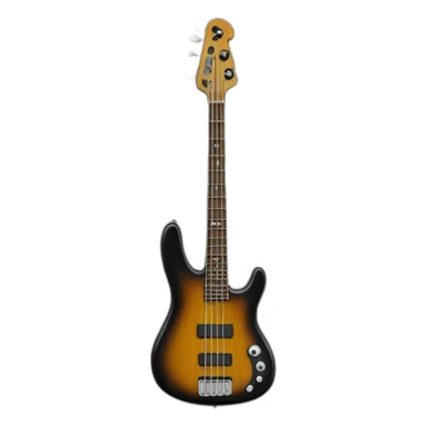 Bass guitar black sticker