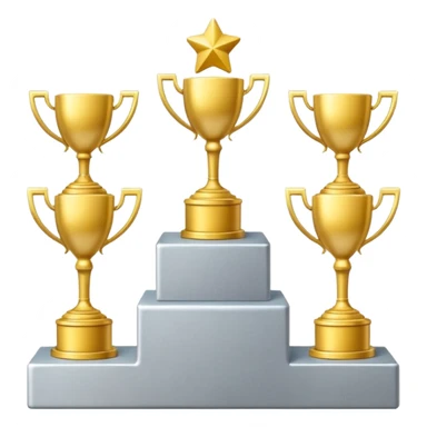 Podium with first and second place, write 1st and 2nd sticker