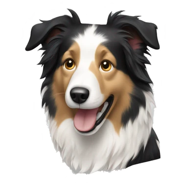 A blonde border collie  sticker