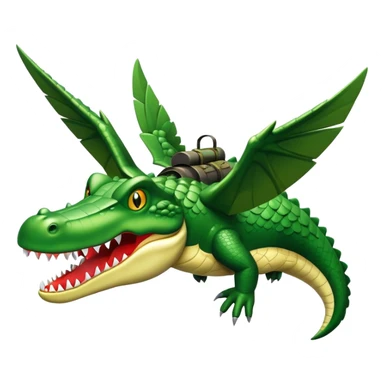 Flying krokodile with bombs sticker