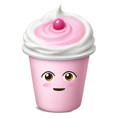 yogurt pink in a cup sticker