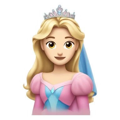 Princess Aurora with tiara sleeping beauty sticker