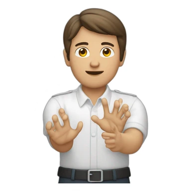 Un chico blanco con un control en la mano y en el otro sacado el dedo de la mitad sticker