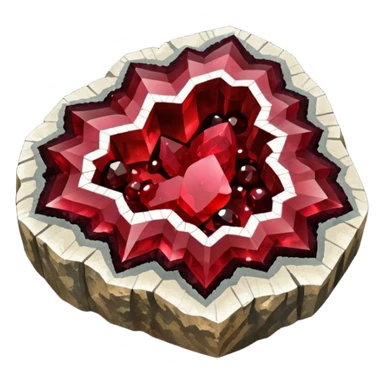 Natural crystal ruby-garnet-blood-obsidian-geode sticker