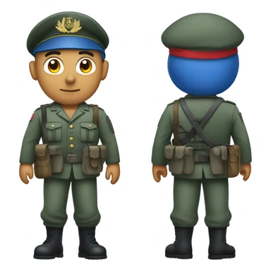 Soldier blue berret sticker