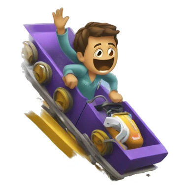 Throwing up roller coaster  sticker