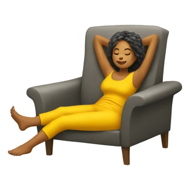 yellow woman relax sticker