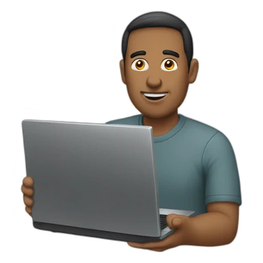 maculine men using laptop sticker