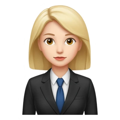 Female business woman standing sticker