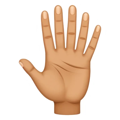 W hand sign 5 fingers sticker