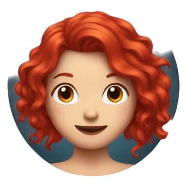 A heart made of red hair  sticker