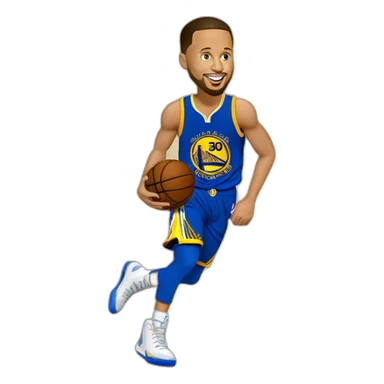 Steph curry qui met un trois points sticker