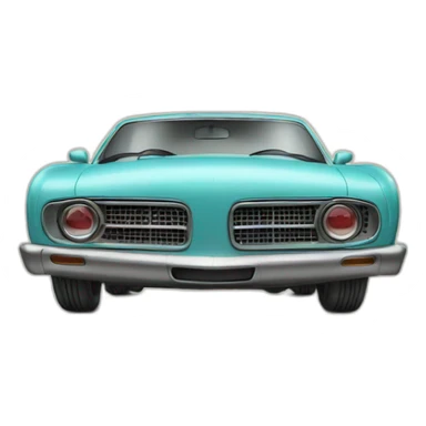  automobile whith surprised face sticker