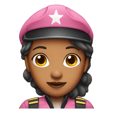 pink female pilot sticker