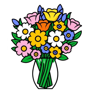  Big beautiful Bouquet of flowers  sticker