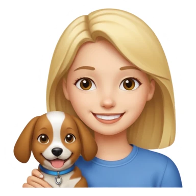 Girl with dog sticker