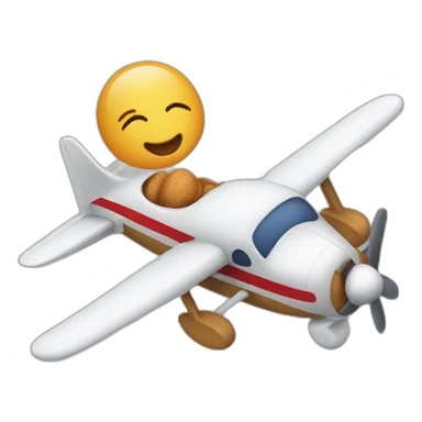 Peanut flying an airplane sticker