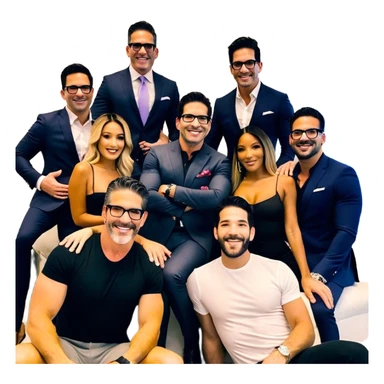 Grant Cardone, Tai Lopez, Josh King Madrid, Alex Hormozi, Iman Gadzhi, Daniel G, Dan Lot, Branden Condy, Patrick Bet-David, Dan Henry, Luke Belmar, Shelby Sapp, Leila Hormozi, Tefi Valenzuela, business, influencers, friends, rich millionaire success lifestyle, private jet , supercars, success, sales, money, mentor, keynote speaker sticker