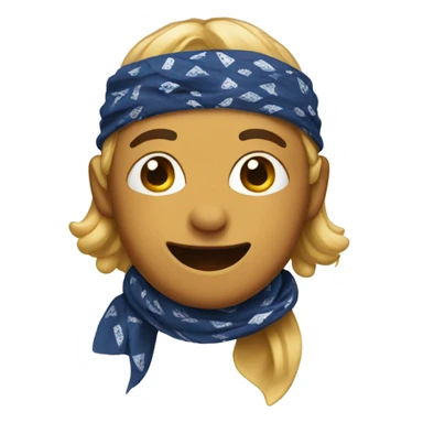 emoji with bandana sticker