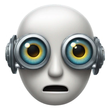 Robot ojos cansados sticker