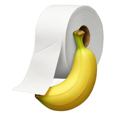 Toilet paper banana sticker