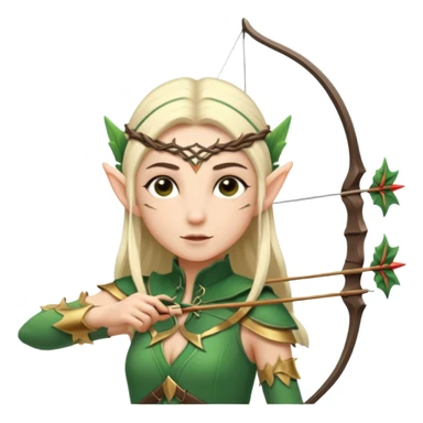 Elf archers with curved bows and arrows sticker