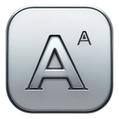 Font settings icon with sliders and letter A sticker