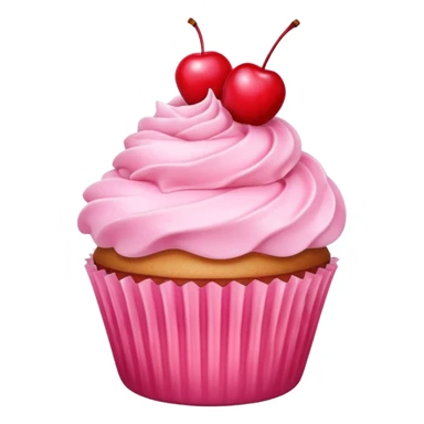pastel pink cupcake with a cherry on top sticker