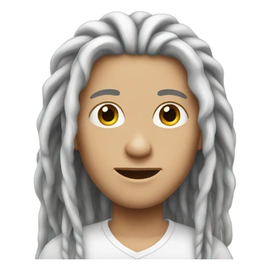 white person with dreads sticker