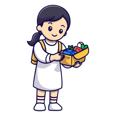 person volunteering, doing a good deed for community sticker