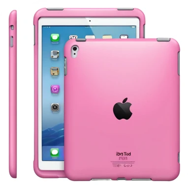 Make a iPad with pink case sticker