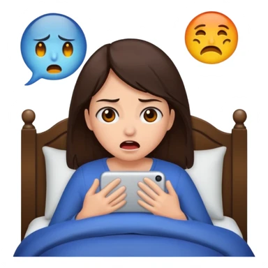 brunette woman having nightmare sticker