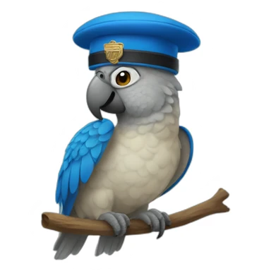 jewish parrot wearing kippa in the color of israel sticker