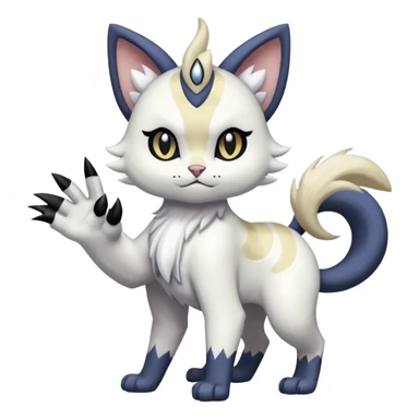 Delcatty-Absol-Meowth-Sprigatito-fusion, full body sticker