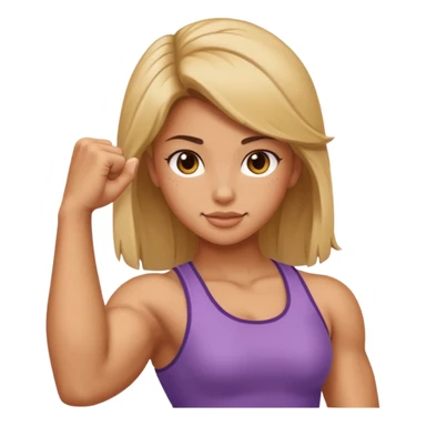 A girl flexing her arm  sticker