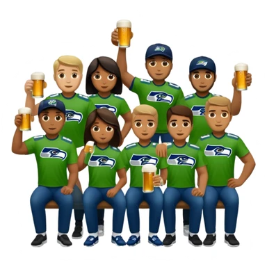 Seahawks drinking  sticker