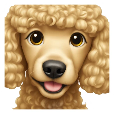 golden poodle with blonde girl sticker