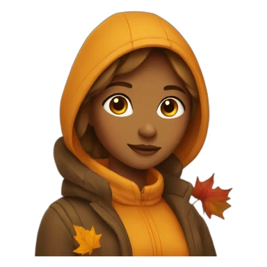 Autumn woman sticker