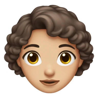 Brown eyes , dark brown hair, feminine, pink, girl, angelic sticker