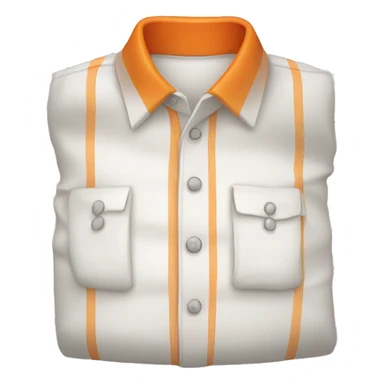 Orange and white long-sleeved shirt sticker