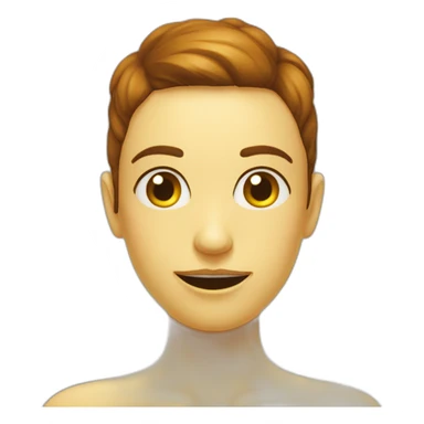 un visage emoji jaune basique rongeant ses ongles de stress avec du marron sur la tête  sticker