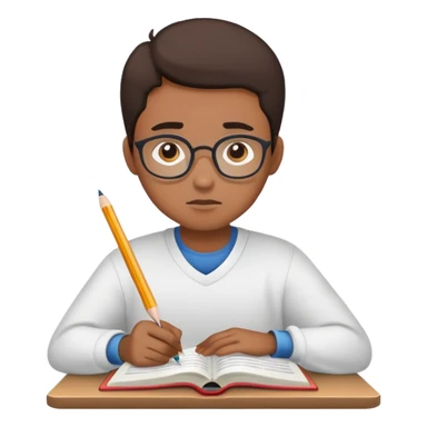 Uma pessoa estudando  sticker