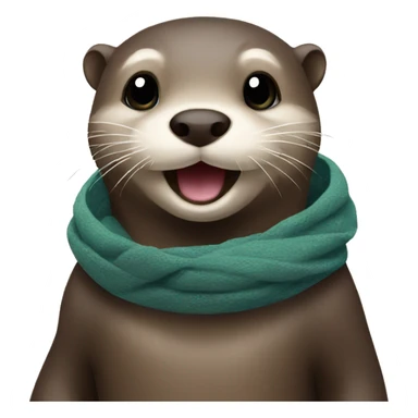Otter with scarf sticker