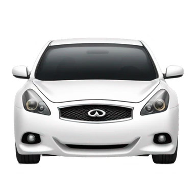 white infiniti sports car sticker